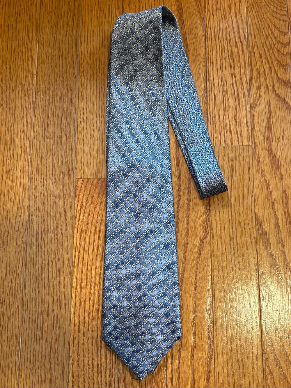 Tom Ford Blue Multi-Pattern Silk Tie
